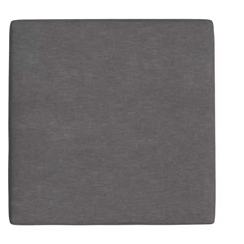 Pouf de rangement table basse carrée XL moderne du milieu du siècle, 100 cm de large
