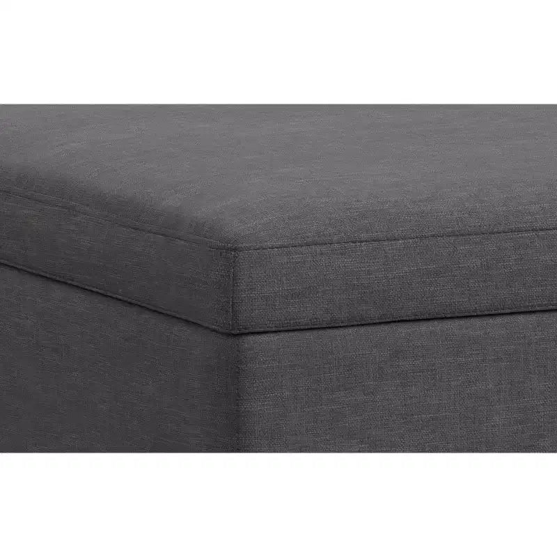 Pouf de rangement table basse carrée XL moderne du milieu du siècle, 100 cm de large