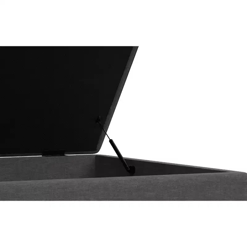 Pouf de rangement table basse carrée XL moderne du milieu du siècle, 100 cm de large