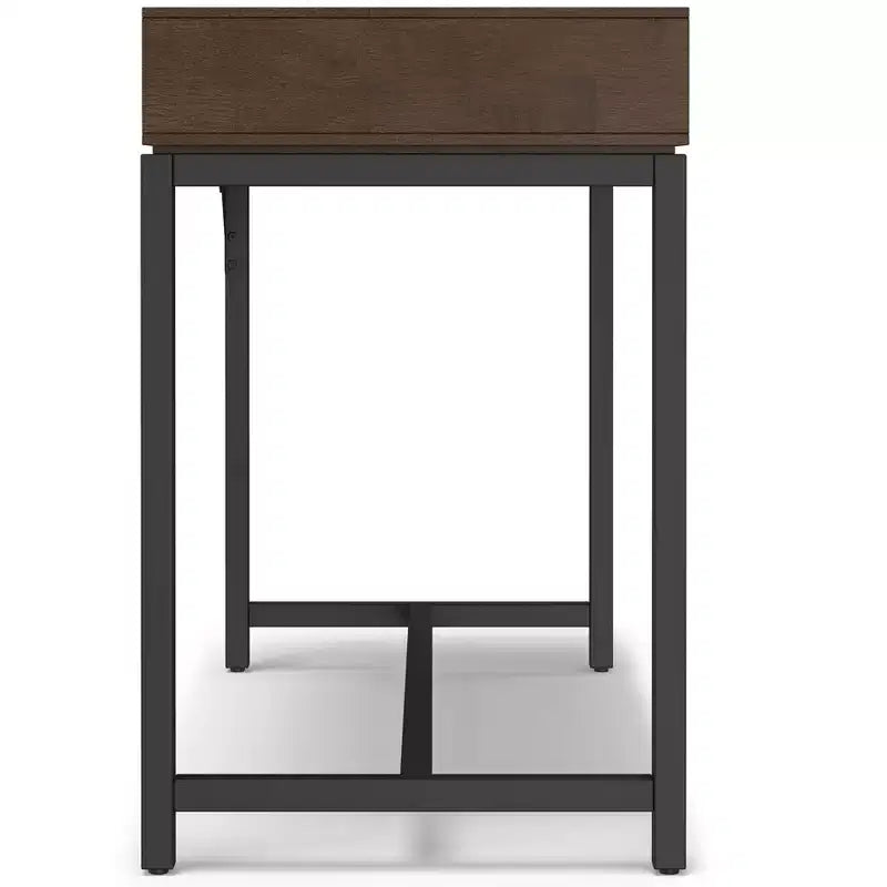 Petit bureau en bois massif au design industriel moderne de 48 pouces de large