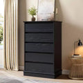 Commode haute pour chambre à coucher, Commode verticale en bois avec grand espace de rangement, Organisateur de placard