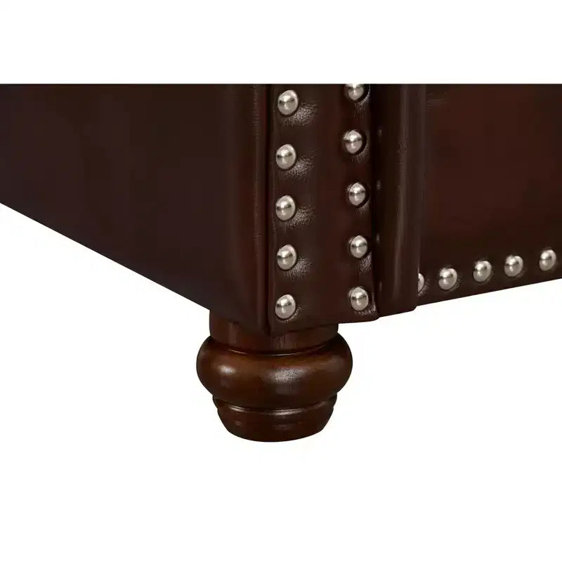 Canapé simple moderne en similicuir de 91 cm avec pieds en bois pour salon, bureau, appartement