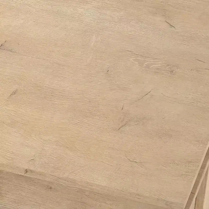 Table basse avec tiroir et étagère de rangement ouverte, Grande table centrale en bois pour salon, Facile à nettoyer, Marron/Chêne clair